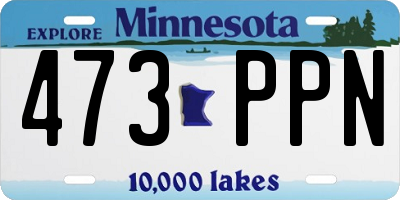 MN license plate 473PPN