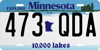 MN license plate 473QDA