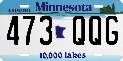 MN license plate 473QQG