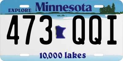 MN license plate 473QQI