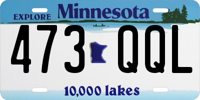 MN license plate 473QQL