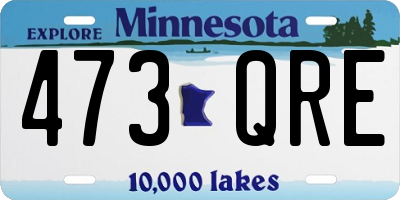 MN license plate 473QRE