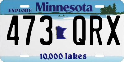 MN license plate 473QRX