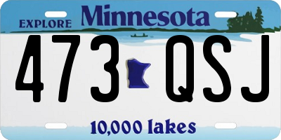 MN license plate 473QSJ