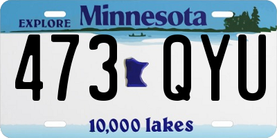 MN license plate 473QYU