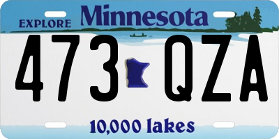 MN license plate 473QZA