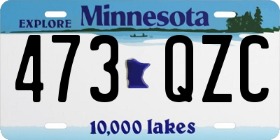 MN license plate 473QZC