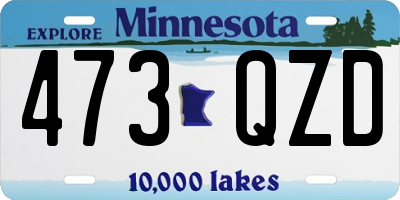 MN license plate 473QZD