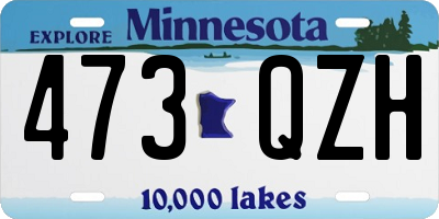 MN license plate 473QZH
