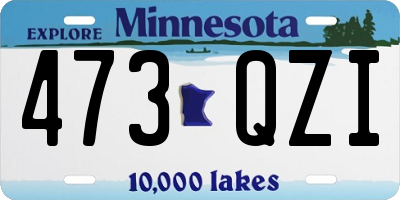 MN license plate 473QZI