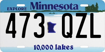 MN license plate 473QZL