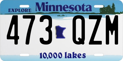 MN license plate 473QZM
