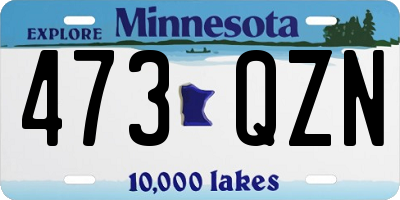MN license plate 473QZN