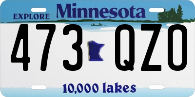 MN license plate 473QZO