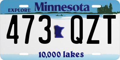 MN license plate 473QZT