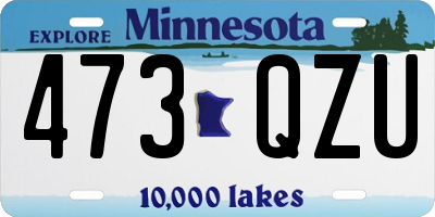 MN license plate 473QZU