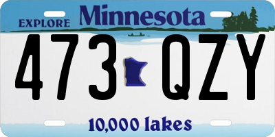 MN license plate 473QZY
