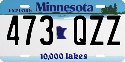 MN license plate 473QZZ