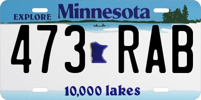 MN license plate 473RAB
