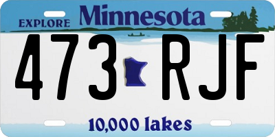 MN license plate 473RJF