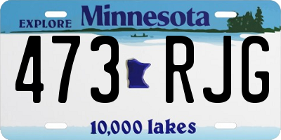 MN license plate 473RJG
