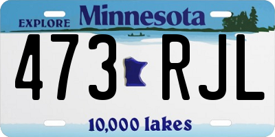 MN license plate 473RJL