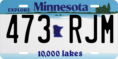 MN license plate 473RJM