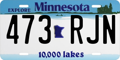 MN license plate 473RJN