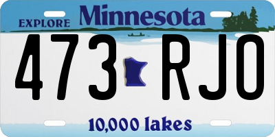 MN license plate 473RJO