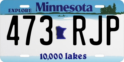 MN license plate 473RJP