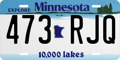 MN license plate 473RJQ