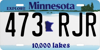 MN license plate 473RJR