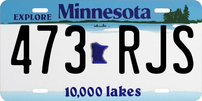 MN license plate 473RJS