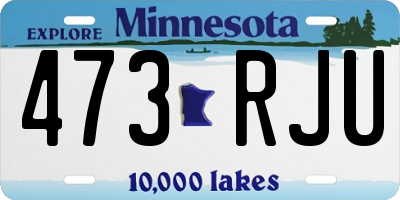 MN license plate 473RJU