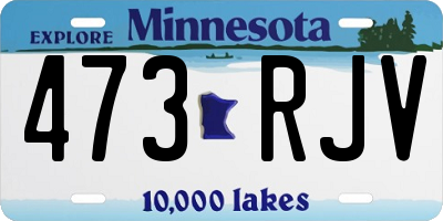 MN license plate 473RJV