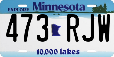 MN license plate 473RJW