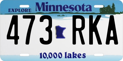 MN license plate 473RKA