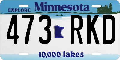 MN license plate 473RKD