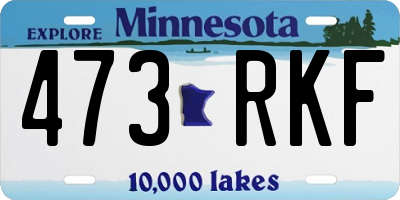 MN license plate 473RKF
