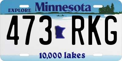 MN license plate 473RKG