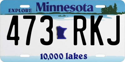 MN license plate 473RKJ