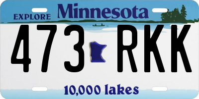 MN license plate 473RKK
