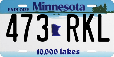 MN license plate 473RKL