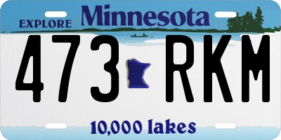 MN license plate 473RKM