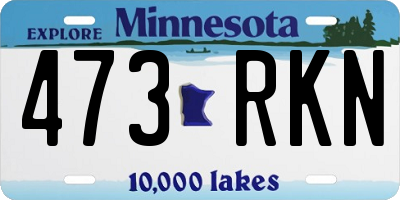 MN license plate 473RKN