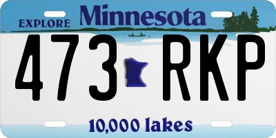 MN license plate 473RKP