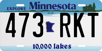 MN license plate 473RKT