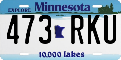 MN license plate 473RKU