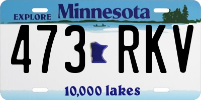 MN license plate 473RKV