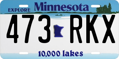 MN license plate 473RKX